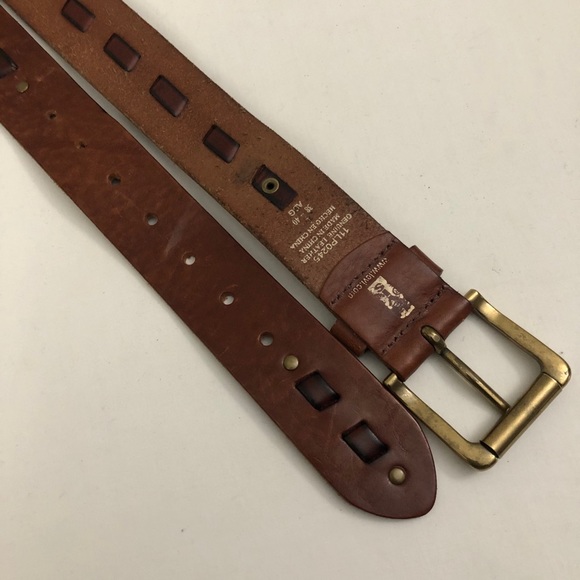 LEVIS Men’s Sz L Genuine Leather Belt - Picture 5 of 12